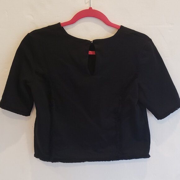 Banana Republic Black Short Sleeve Top with Textured detailing - Picture 7 of 10